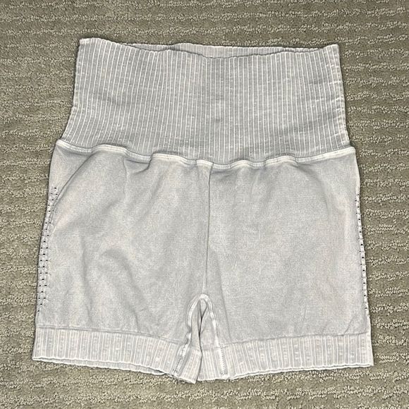FREE PEOPLE | NWOT Good Karma Running Shorts in Ice Grey * - Picture 6 of 7
